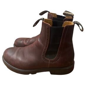 Blundstone Rustic Burgundy Leather Chelsea Boots AU 7 US Men’s 8 Women’s 10